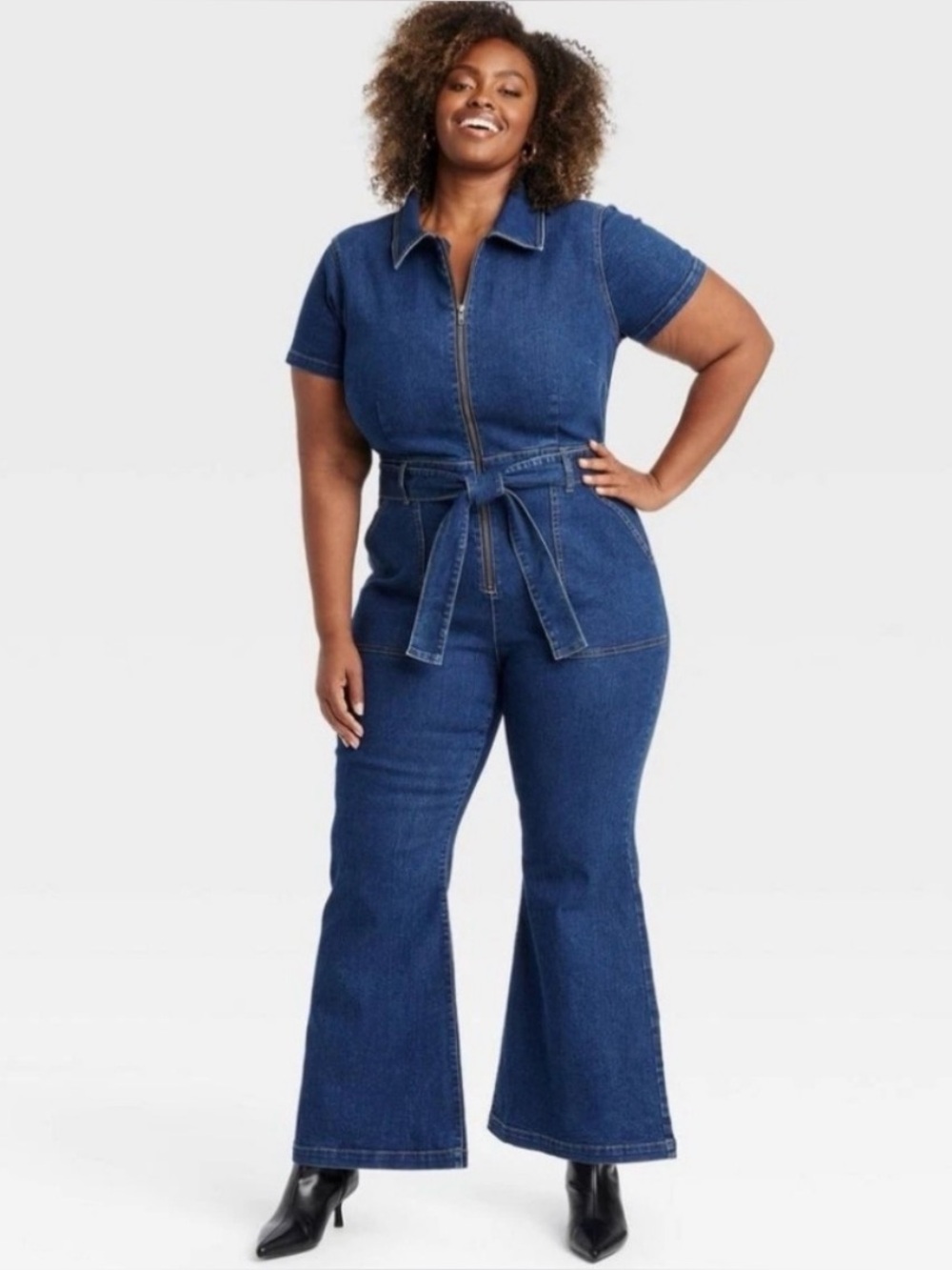 Ava & Viv Denim Blue Jumpsuit